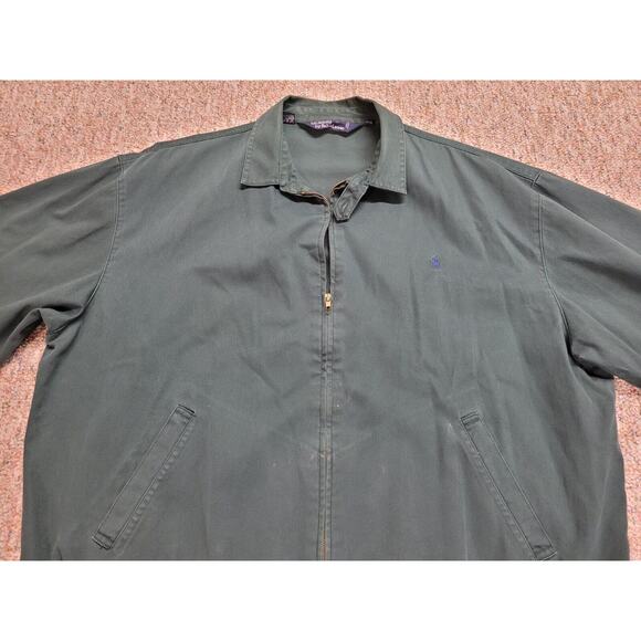 Polo Ralph Lauren Jacket Mens 2XL Green Bi Swing Pony Racer Bomber Outdoors Y2K - Picture 2 of 16